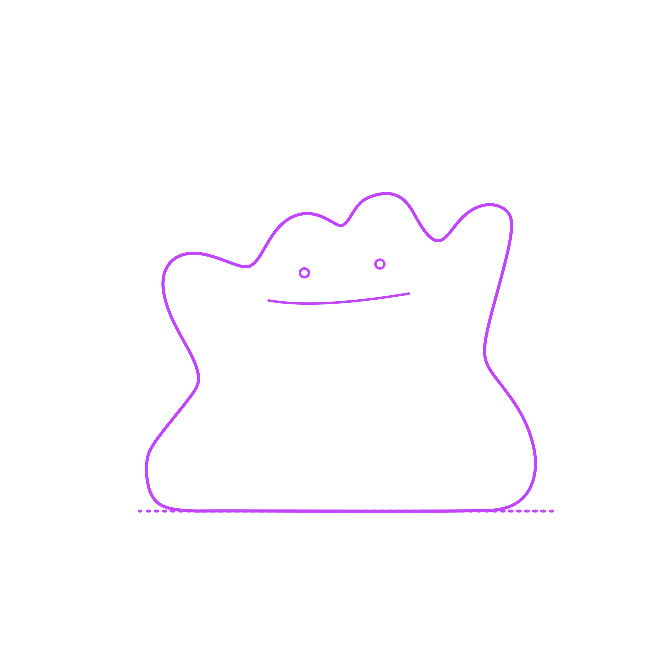Pop Culture Pokemon Ditto Outline Icon Svg Set Free Vectors